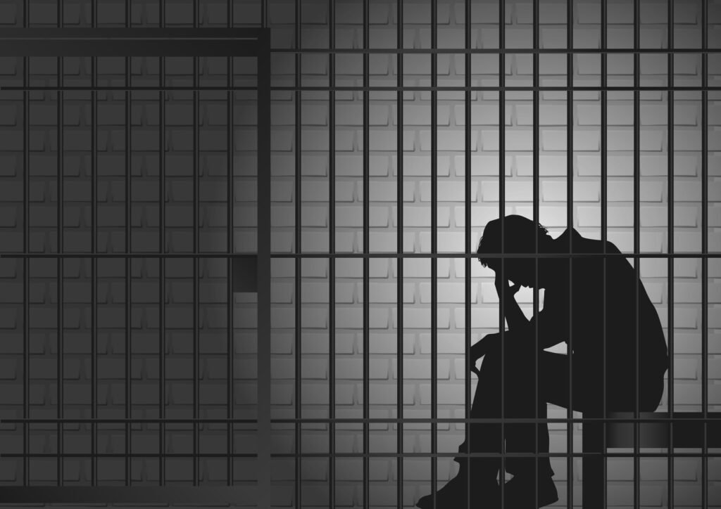 Personne en garde à vue symbolisant la privation de liberté dans une procédure pénale